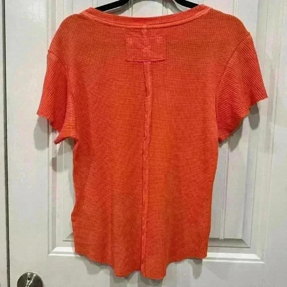 NWT We The Free Free People What’s Up Baby Waffle Tee Tshirt Medium Tigerlily - Picture 6 of 14